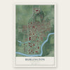 Burlington, Washington map print, the full design