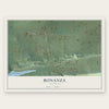 Bonanza, Arkansas map print, the full design