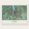 Olympia, Washington map print, the full design