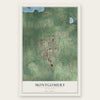 Montgomery, Minnesota map print, the full design