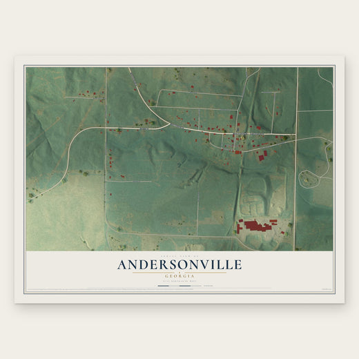 Andersonville, Georgia map print, the full design