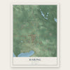 Haring, Michigan map print, the full design