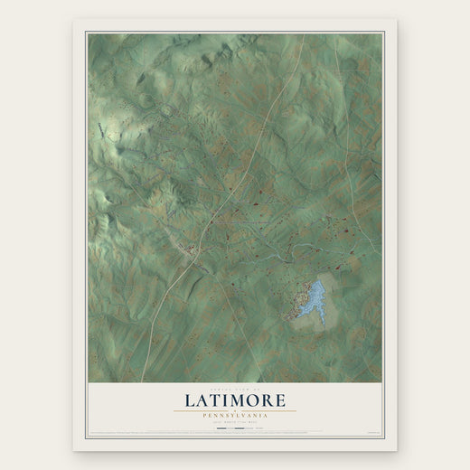 Latimore, Pennsylvania map print, the full design