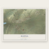 Hanna, Wyoming map print, the full design