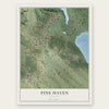 Pine Haven, Wyoming map print, the full design