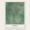 Robbins, North Carolina map print, the full design