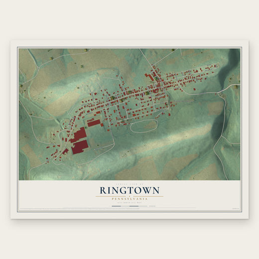 Ringtown, Pennsylvania map print, the full design