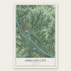 Ashland City, Tennessee map print, the full design