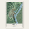Nehalem, Oregon map print, the full design