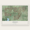 Chalco, Nebraska map print, the full design