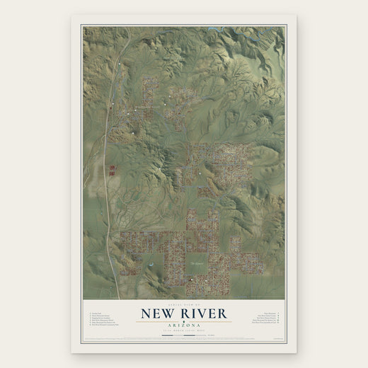 New River, Arizona map print, the full design
