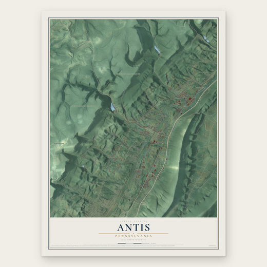 Antis, Pennsylvania map print, the full design