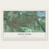 Sweet Home, Oregon map print, the full design