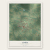 Loris, South Carolina map print, the full design