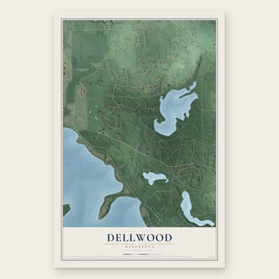 Dellwood, Minnesota map print, the full design