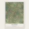 Killdeer, North Dakota map print, the full design