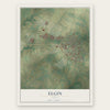 Elgin, Texas map print, the full design