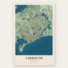 Yarmouth, Massachusetts map print, the full design