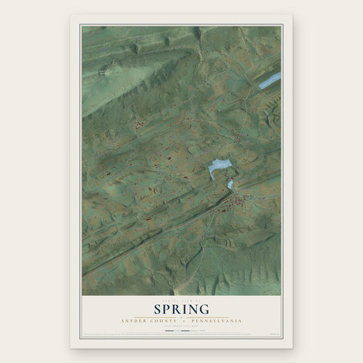 Spring, Snyder County, Pennsylvania map print, the full design