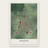 Minster, Ohio map print, the full design