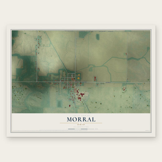 Morral, Ohio map print, the full design