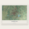 Norwalk, Ohio map print, the full design