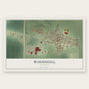 Woodhull, Illinois map print, the full design