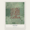 Oliver, Maryland map print, the full design