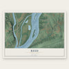 Reed, Pennsylvania map print, the full design
