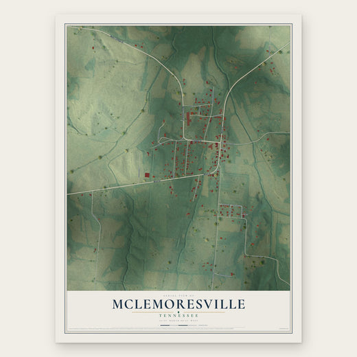 McLemoresville, Tennessee map print, the full design