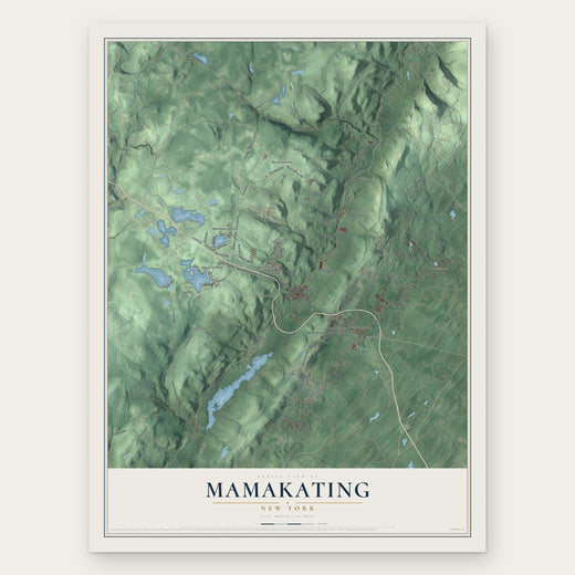 Mamakating, New York map print, the full design