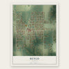 Benld, Illinois map print, the full design