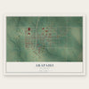 Arapaho, Oklahoma map print, the full design