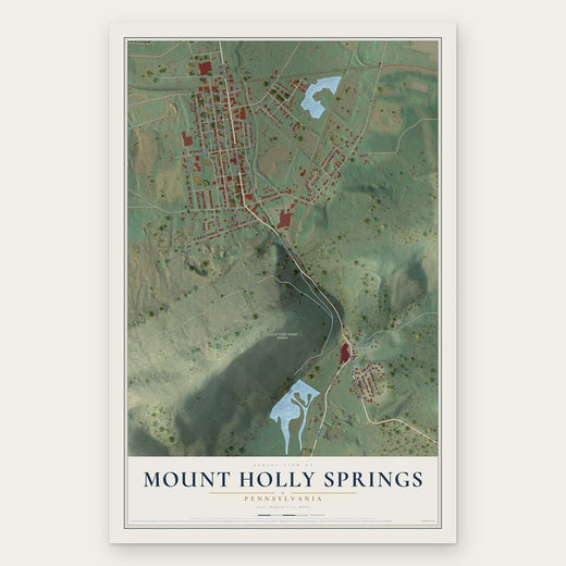 Mount Holly Springs, Pennsylvania map print, the full design