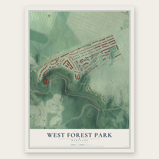 West Forest Park, Maryland map print, the full design