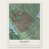 Millbrae, California map print, the full design