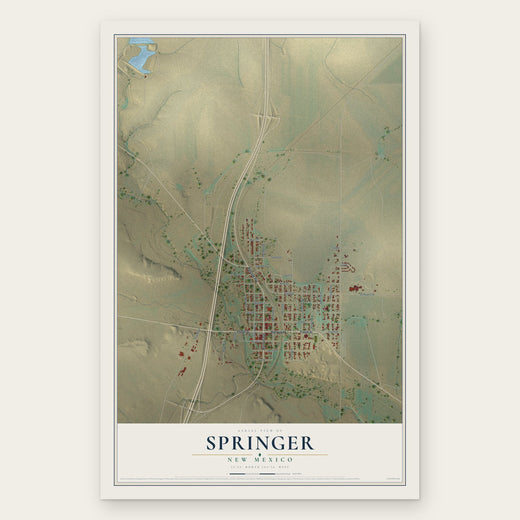 Springer, New Mexico map print, the full design
