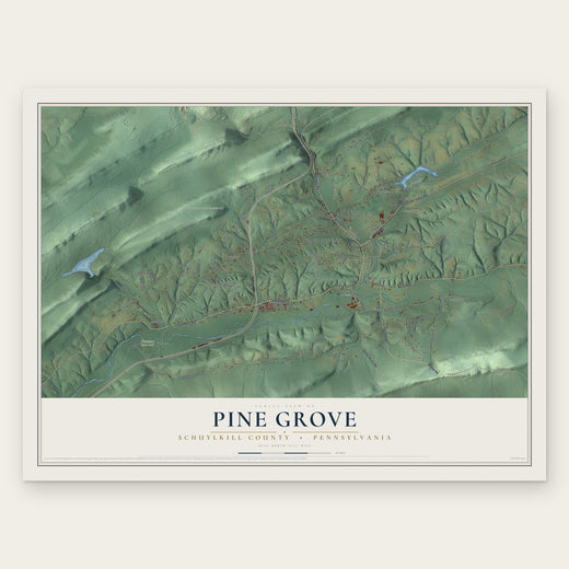 Pine Grove, Schuylkill County, Pennsylvania map print, the full design
