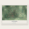 Gleason, Tennessee map print, the full design