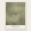 Butte City, Idaho map print, the full design