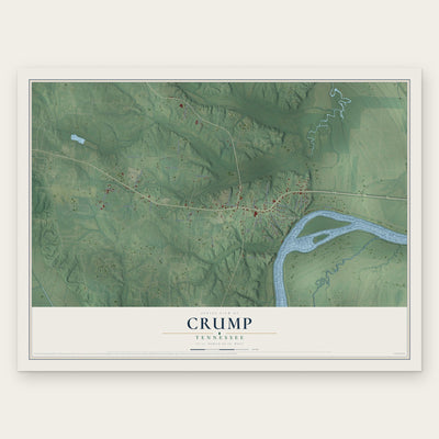 Crump, Tennessee map print, the full design