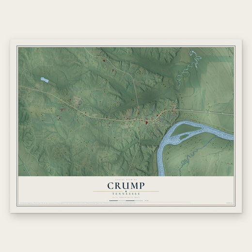 Crump, Tennessee map print, the full design