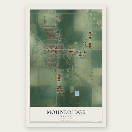 Moundridge, Kansas map print, the full design