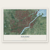 Toledo, Ohio map print, the full design