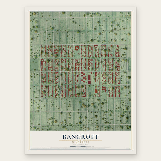 Bancroft, Minnesota map print, the full design