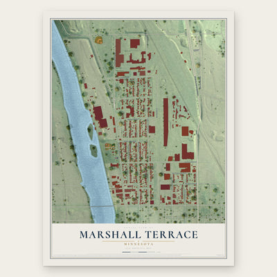 Marshall Terrace, Minnesota map print, the full design