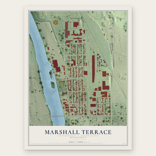 Marshall Terrace, Minnesota map print, the full design
