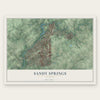 Sandy Springs, Georgia map print, the full design