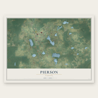 Pierson, Florida map print, the full design