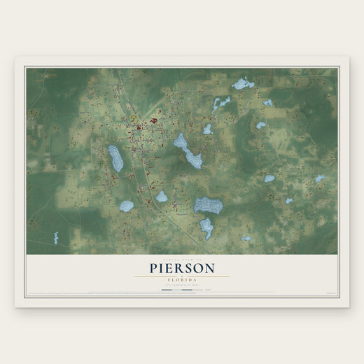 Pierson, Florida map print, the full design